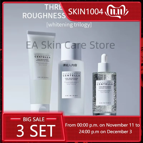 SKIN1004 Madagascar Centella Skincare Original Cleansing Gel Foam Tone Brightening Capsule Ampoule Whitening Serum Toner 3 Set