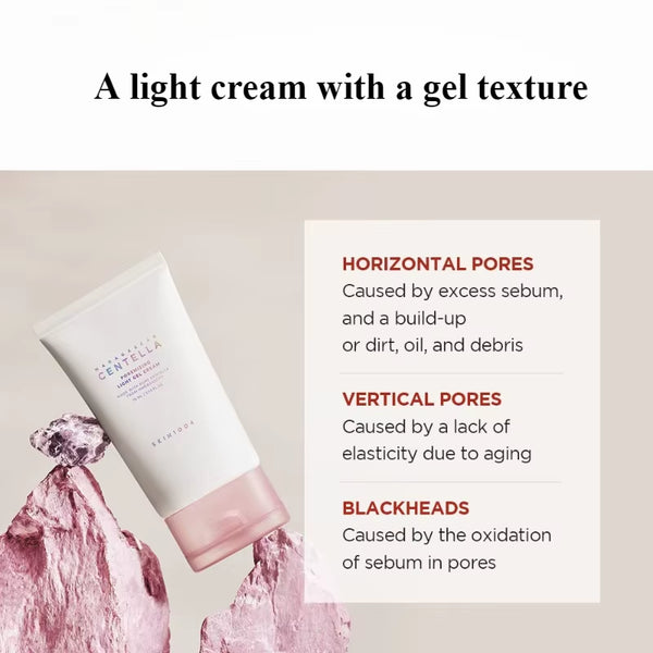 SKIN1004 Madagascar Centella Poremizing Light Gel Cream 75Ml Pores Care Deep Hydration Facial Creams Skincare Beauty Products