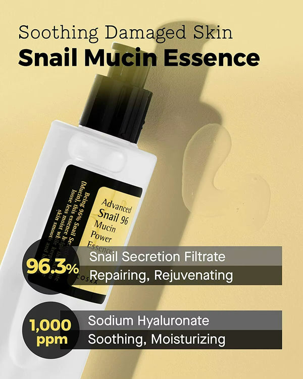 Advanced Snail 96 Mucin Power Essence 100Ml Face Care Cream Moisturizing Original Korea Cosmetic