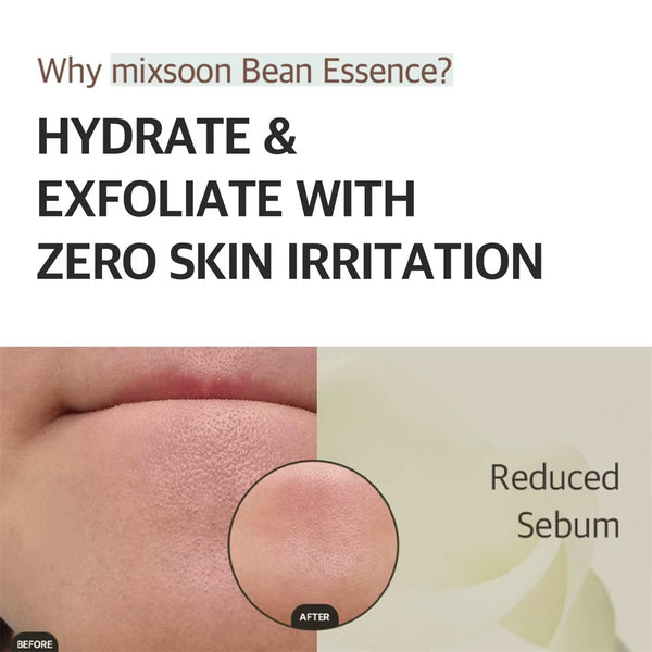 50Ml Mixsoon Bean Essence Vegansnail Exfoliating Essence for Face Hydrating Korean Skin Care Glassskin Gentle Deep Hydration