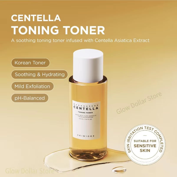 Korean SKIN1004 Skincare Centella 3Pcs Set,Toning Toner,Pore Care Light Cleansing Oil,Facail Serum for Soothing Sensitive Skin