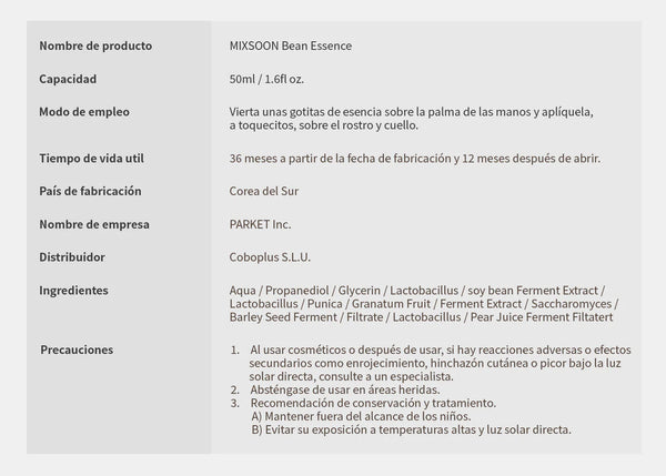 Mixsoon Bean Essence