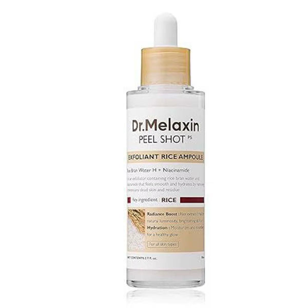 Korean Dr. Melaxin White & Black Rice Exfoliating Essence Gentle Moisturizing Hydrating Softening Skin Care Serum