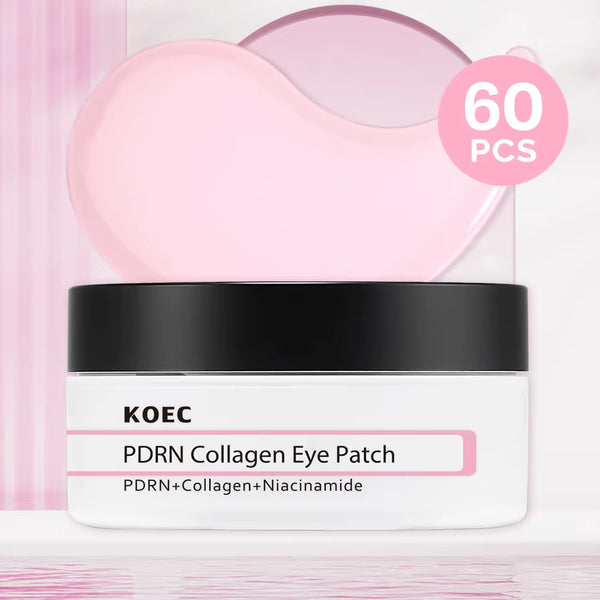 PDRN Collagen Eye Patch, Glass Skin Care, Glowing & Hydrating Hydrogel Mask for Puffy Eyes, Dark Circles, Wrinkles, Fine Lines,