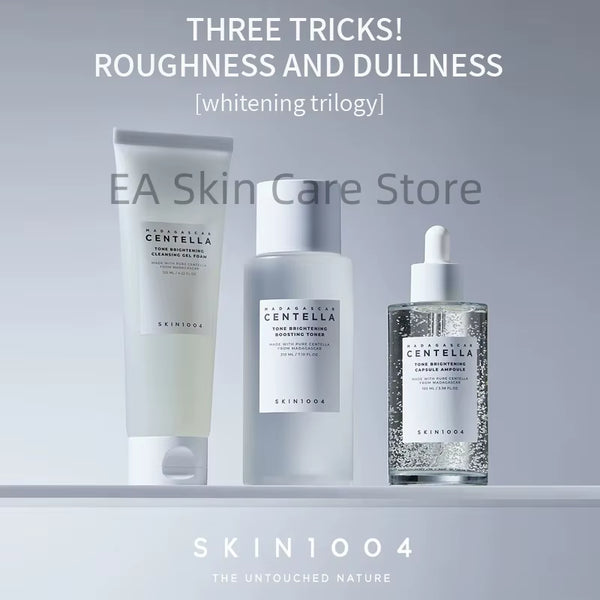 SKIN1004 Madagascar Centella Skincare Original Cleansing Gel Foam Tone Brightening Capsule Ampoule Whitening Serum Toner 3 Set