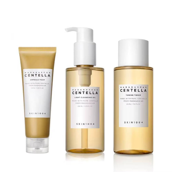 Korean Centella Skincare Ampoule Toner Cleanser Face Serum Cleaning Oil and Moisturizer Cream Skincare Kit Original Products Set