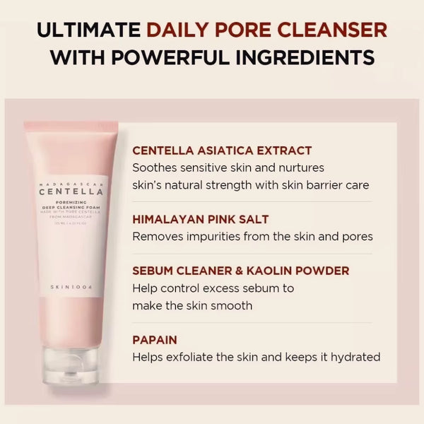 Skin1004 Centella Skincare Korean Madagascar Moisturize Toner Serum Whitening Cream Face Wash Cleansing Oil Essence Set