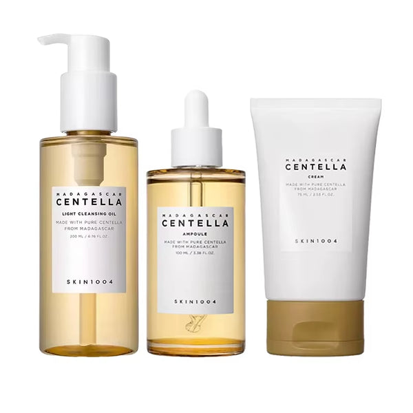 Korean Centella Skincare Ampoule Toner Cleanser Face Serum Cleaning Oil and Moisturizer Cream Skincare Kit Original Products Set