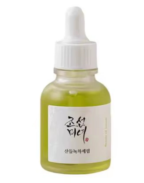 the 4-Color Essence Propolis Green Tea Rice Bran Ginseng Shrink Pores VC Essence Soothe Moisturize Brighten